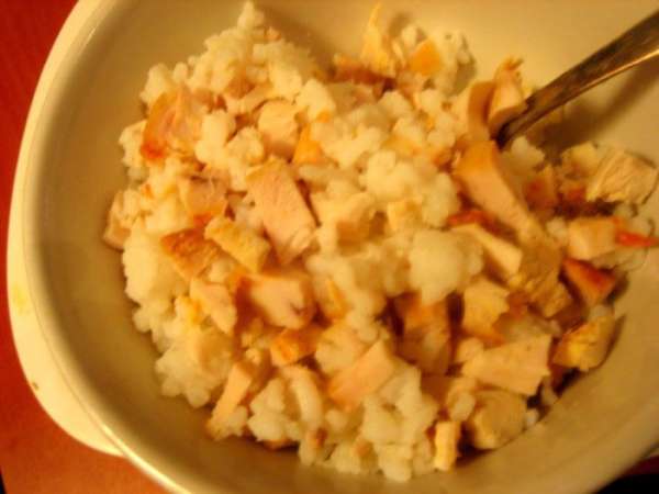 Смешать пополам с рисом...Соль по вкусу. Смешать пополам с рисом...Соль по вкусу.