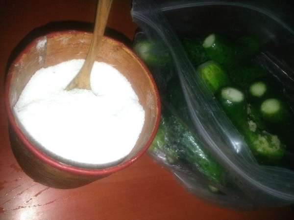 Количество соли,как говорится,по вкусу!Я пробовала 2ст.л.на кг-получились не малосольные,а крепкосолёные,поэтому всегда теперь беру 1ст.л.!