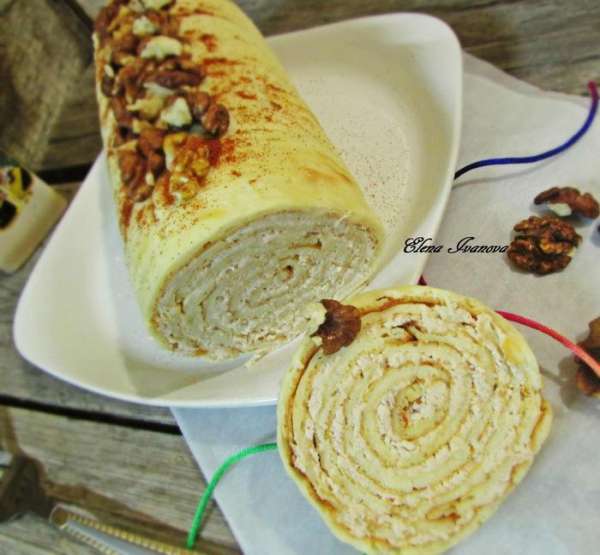 Украсить грецкими орехами или по своему вкусу.