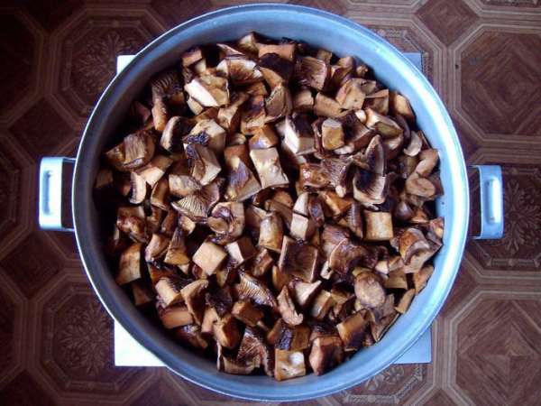 Порезать (я люблю резать кубиками, за исключением совсем маленьких грибов)