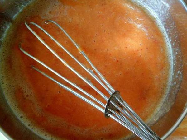  и соединить с персиковой массой,добавить если нужно сахар по вкусу.