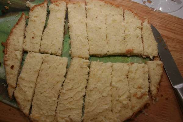 Остальной нарезала полосочками