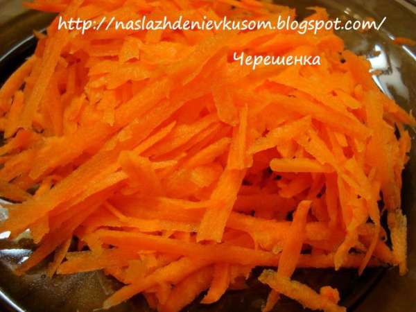 Потереть на крупной терке… Посолить, поперчить и перемешать…
