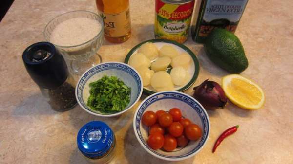 Сами гребешки получились замечательно, но сильный вкус гарнира и гуакамоле несколько нивелировал вкус.