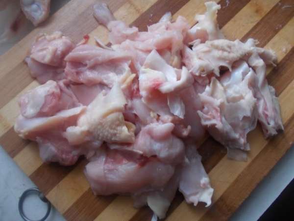Вот такие кусочки мяса получились.