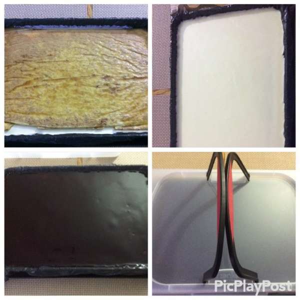 Следующим слоем выкладываем второй ореховый корж, также пропитываем кофе. Выкладываем оставшуюся часть мусса и отправляем в морозилку.
И последний слой — это оставшаяся 1/3 часть желе. Я его прогрела на водяной бане, т. к. желе застыло. Для покрытия торта нам нужно охлажденное, но жидкое желе. Выливаем желе на застывший мусс и быстро при помощи спатулы разравниваем. Накрываем форму (у меня крышка от самой формы) и отправляем торт в холодильник до полного застывания. Следующим слоем выкладываем второй ореховый корж, также пропитываем кофе. Выкладываем оставшуюся часть мусса и отправляем в морозилку.
И последний слой — это оставшаяся 1/3 часть желе. Я его прогрела на водяной бане, т. к. желе застыло. Для покрытия торта нам нужно охлажденное, но жидкое желе. Выливаем желе на застывший мусс и быстро при помощи спатулы разравниваем. Накрываем форму (у меня крышка от самой формы) и отправляем торт в холодильник до полного застывания.