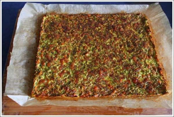 Запекаем в разогретой до 180 гр духовке ok. 30 минут. Смотрите по верхушке, должно красиво зарумяниться.