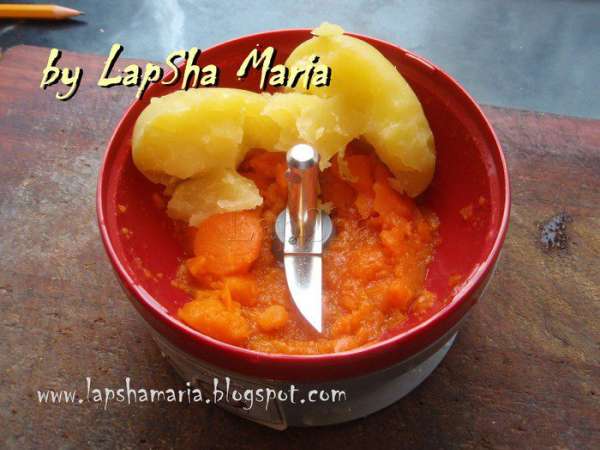 Морковь и очищенный картофель...