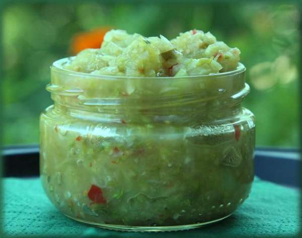 Соус очень хорош к рыбе, к мясу, к овощам-гриль. Замечательно использовать для маринования мяса. Добавляю в салаты, супы и просто намазываю на кусочек подсушенного тоста. Надеюсь, что и этот мой опыт в консервировании кого-нибудь заинтересует. Смачного! Соус очень хорош к рыбе, к мясу, к овощам-гриль. Замечательно использовать для маринования мяса. Добавляю в салаты, супы и просто намазываю на кусочек подсушенного тоста. Надеюсь, что и этот мой опыт в консервировании кого-нибудь заинтересует. Смачного!