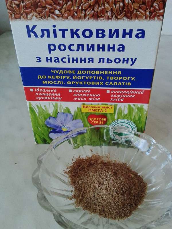 Добавляем молотую клетчатку из семян льна.