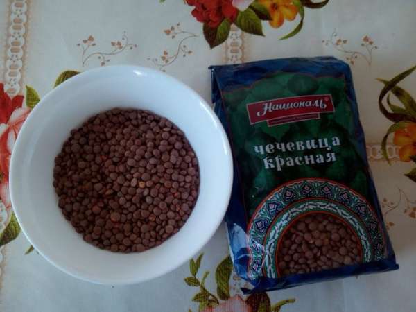 Отмеряем необходимое количество чечевицы ТМ «Националь».